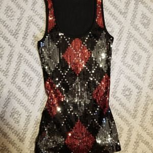 Express Sequins Tank Top XS